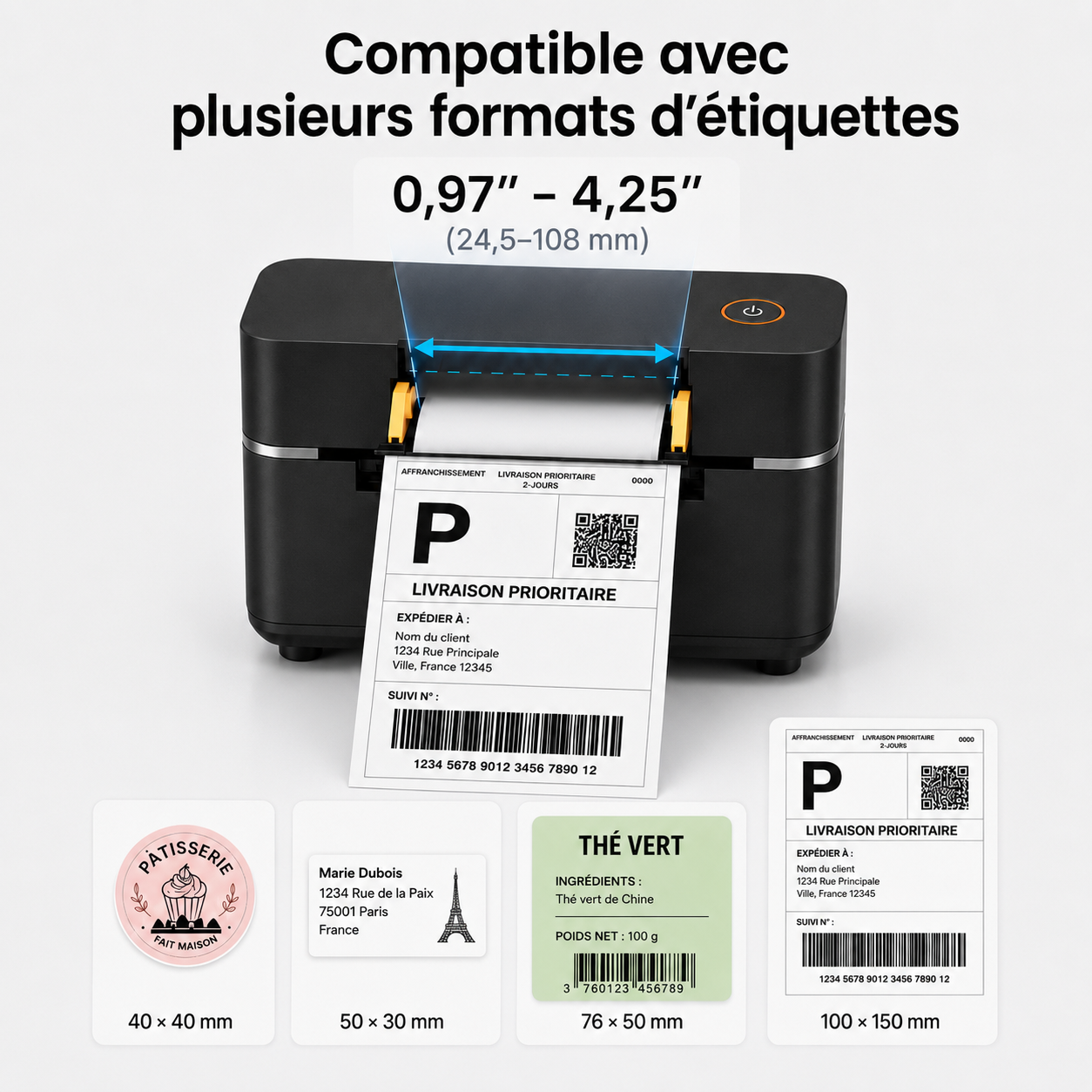 Metashopper imprimante thermique petite et grande etiquettes produits