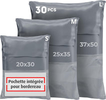 Pochettes d'Envoi Colis Grise - Pack de 30