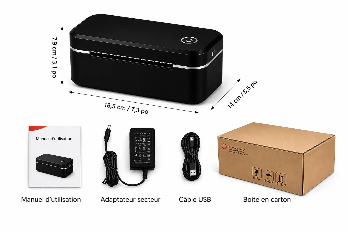 Imprimante thermique sans encre pour colis Vinted, Amazon, Shopify avec adaptateur, câble USB et manuel