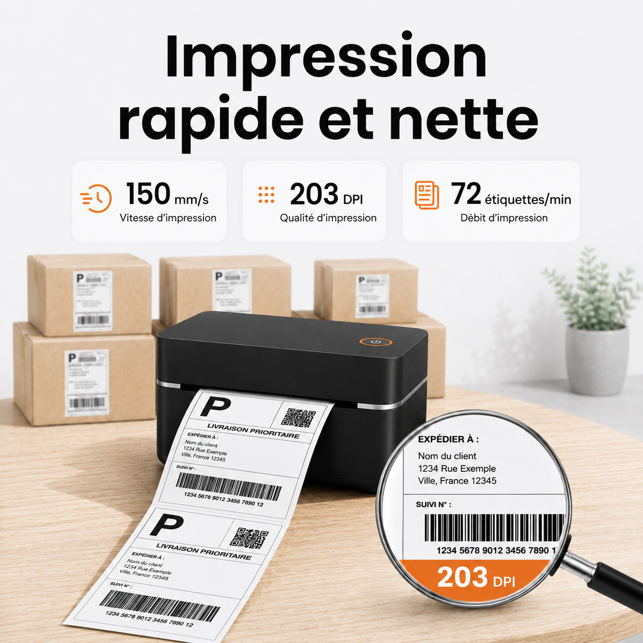 Metashopper imprimante thermique impression rapide 