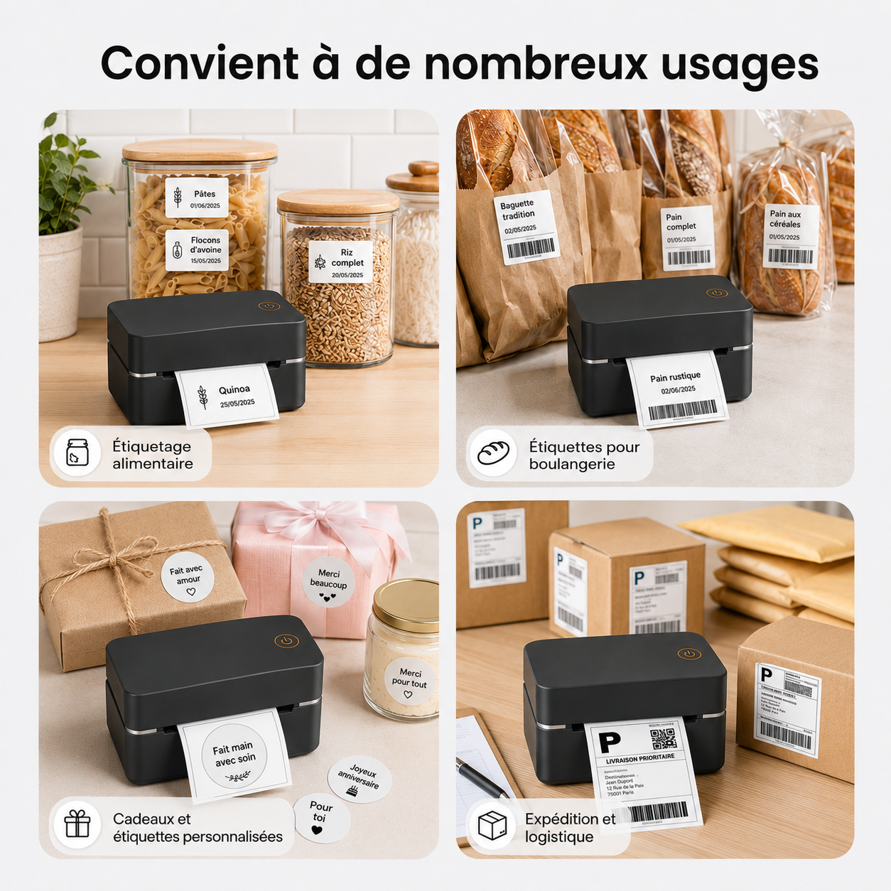 Metashopper imprimante thermique étiquetage de colis 