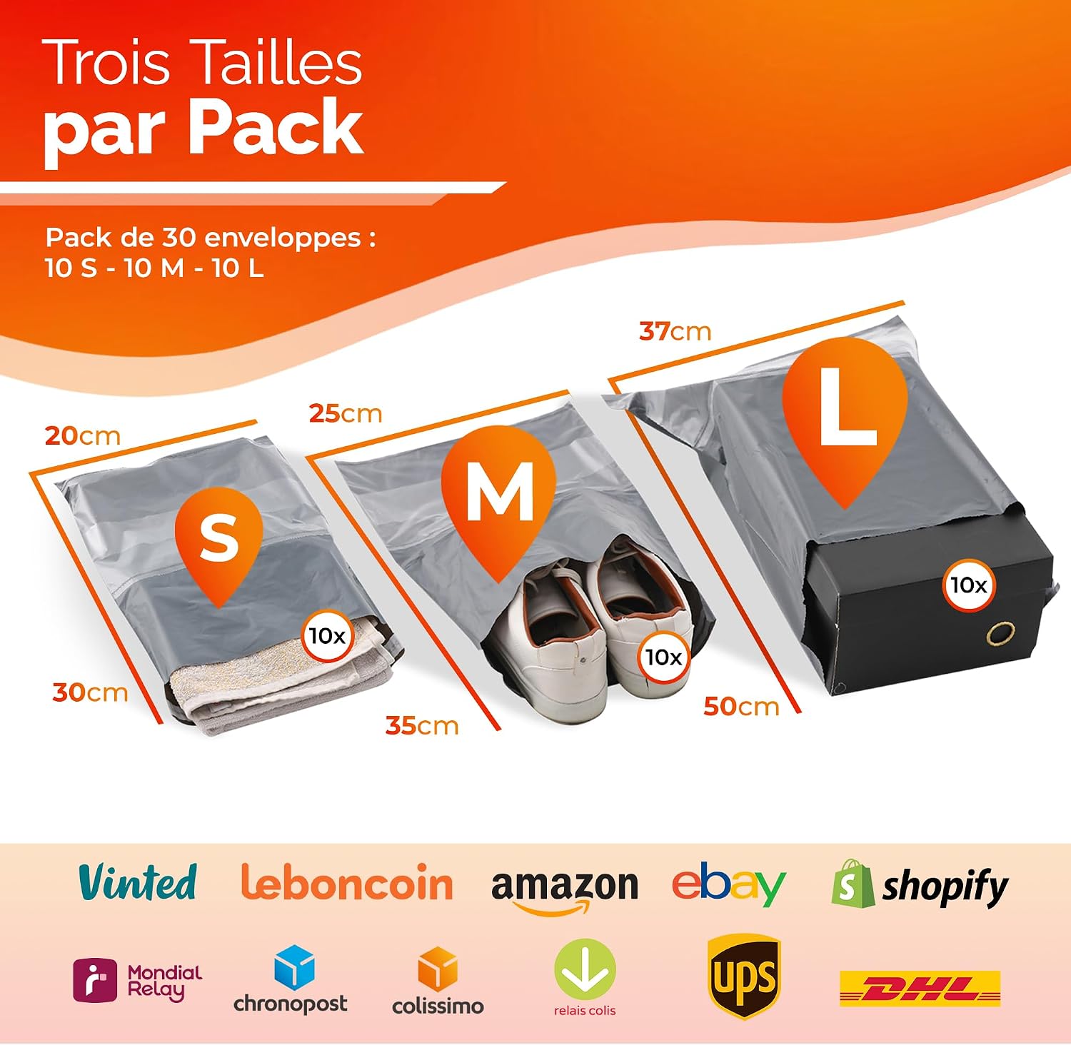 Pochette envoi colis grise opaque auto-adhésive | Metashopper