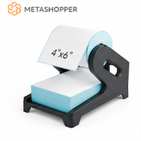 Support rouleau étiquettes thermiques 100x150mm universel Metashopper