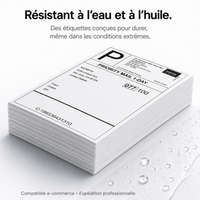 Étiquettes thermiques 100x150mm 4x6 pour expédition colis e-commerce Metashopper