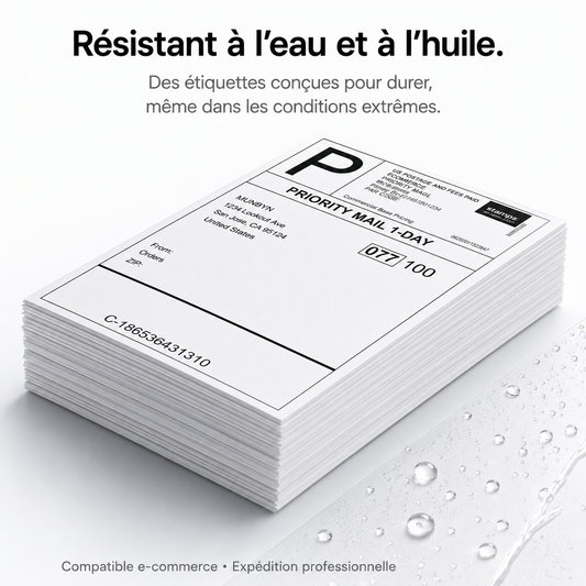 Étiquettes thermiques 100x150mm 4x6 pour expédition colis e-commerce Metashopper