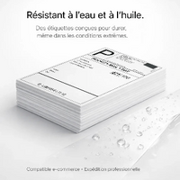 Étiquettes résistantes à l'eau et à l'huile pour expédition e-commerce et professionnelle