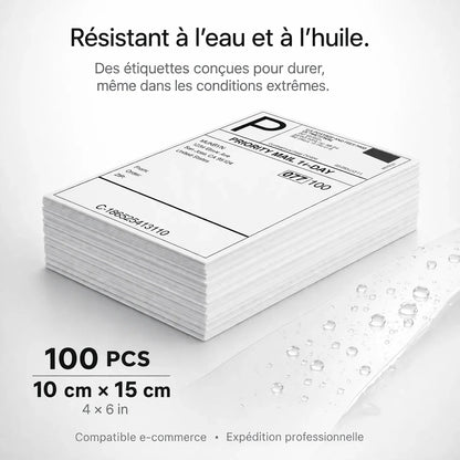 Étiquettes résistantes à l'eau et à l'huile, 10x15 cm, pour expédition e-commerce